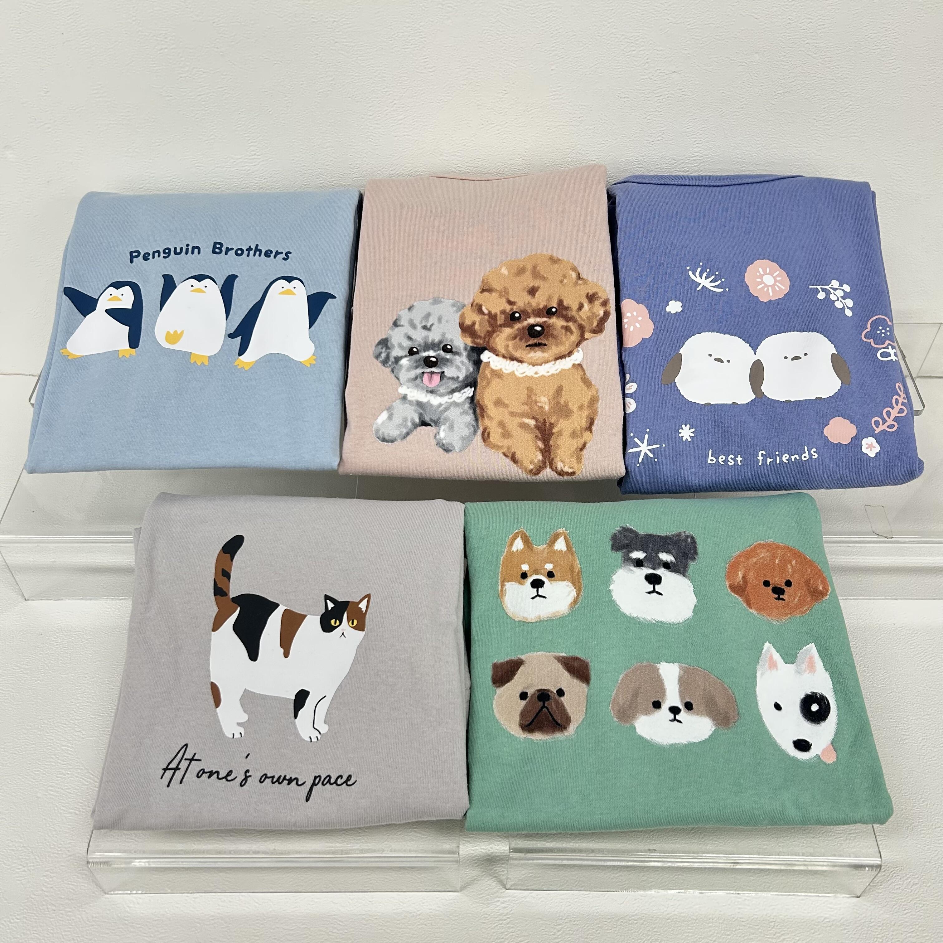 ゆるかわなアニマルデザインのTシャツ＆ゆるっと着られるチュニックTシャツが入荷しました´•ᴥ•`♬.*ﾟ