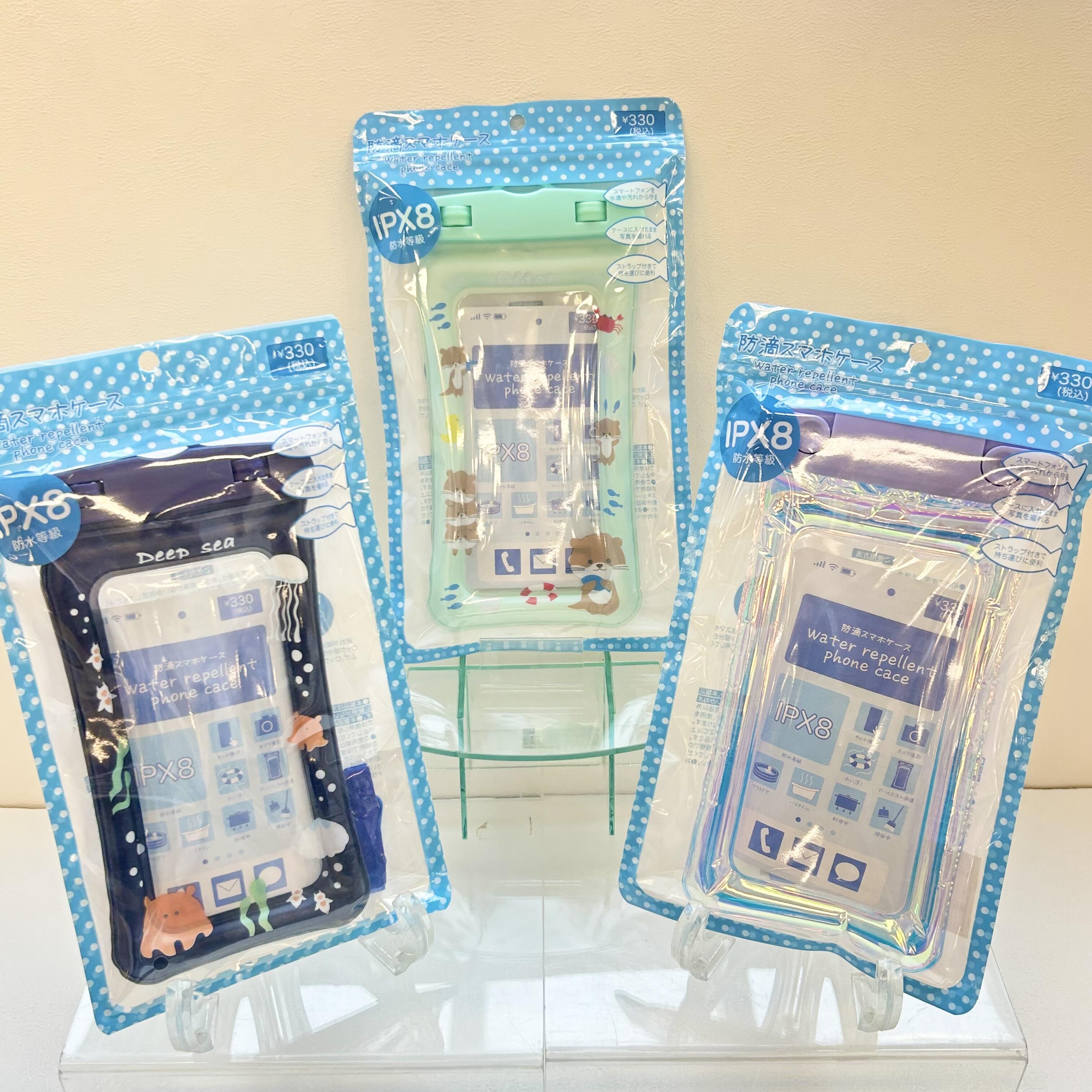 水回りでも安心！スマホを水滴や汚れから守ってくれる！とっても可愛い動物たちの防滴スマホケース入荷しました！