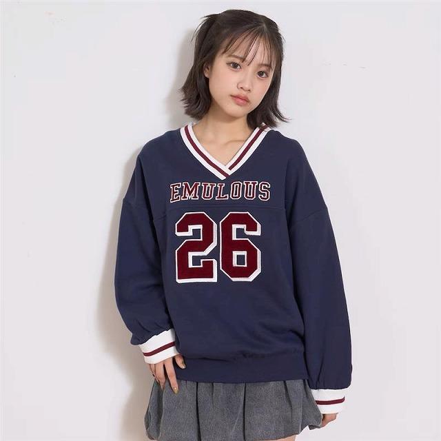 裏起毛ナンバールーズスウェット