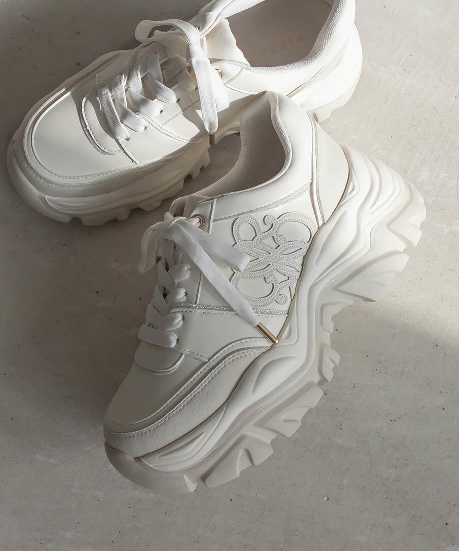 【NEW】モノグラムカッティングデザインスニーカー